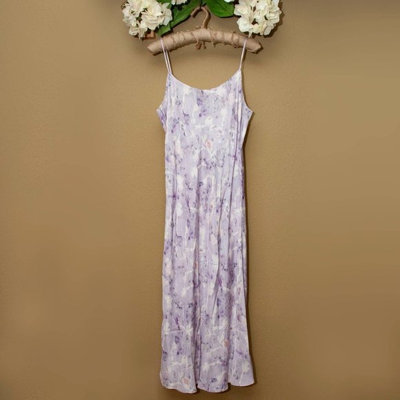 J. Crew Dresses & Skirts - NWT J. Crew X Flora Obscura X J.Crew Cupro Slip Dress in Lavender size 8